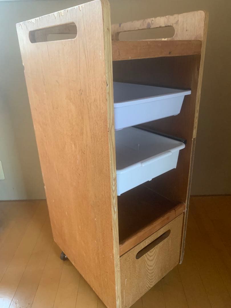 美容室 木製ワゴン