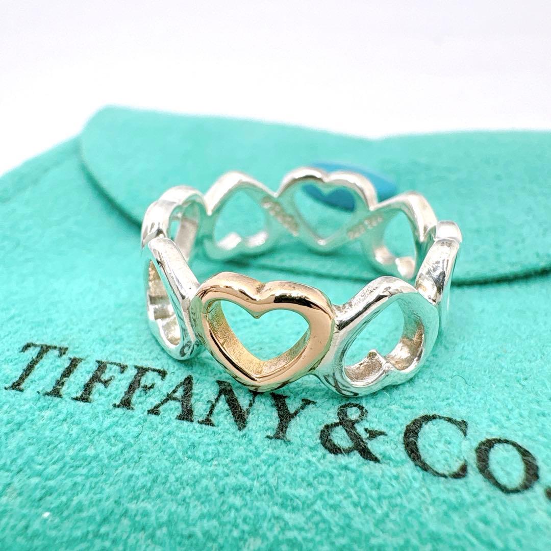 美品 オールドティファニー センチメンタルハート 11.5号 シルバー k18 ik-00-0661105-1.jpg