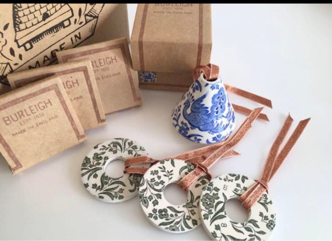 新品⭐︎バーレイ burleigh クリスマスオーナメント4点セット