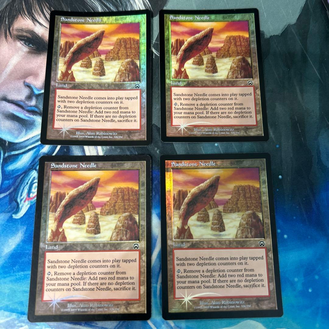mtg 初版Foil 鋭き砂岩/Sandstone Needle 英語 4枚