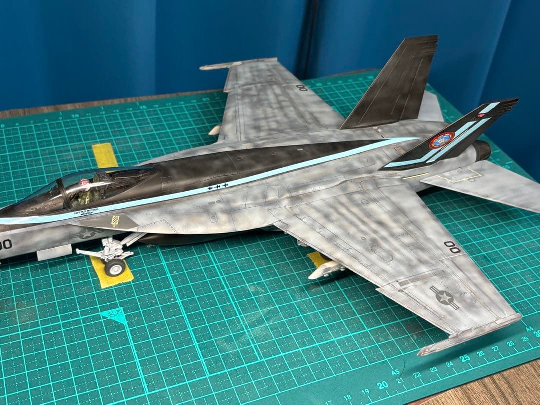 戦闘機　プラモデル　完成品　ハセガワ　1/48 F/A18-E