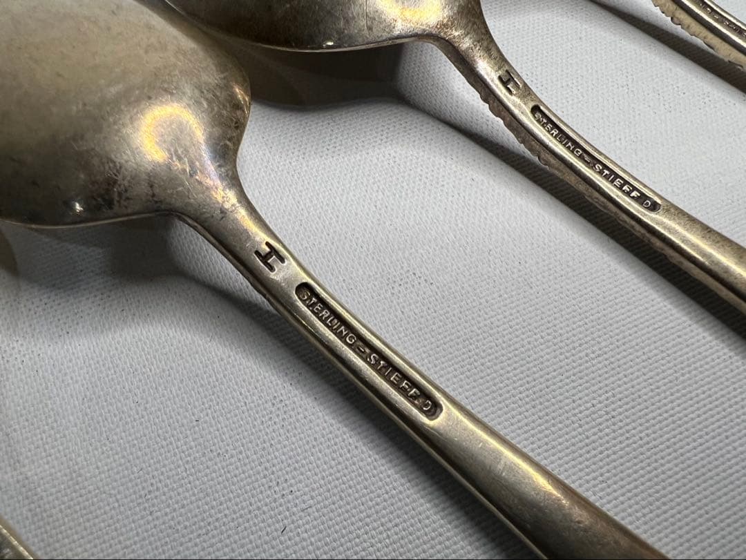 銀製】STIEFF製 SILVER ティースプーン&サラダフォーク 全12本 - メルカリ
