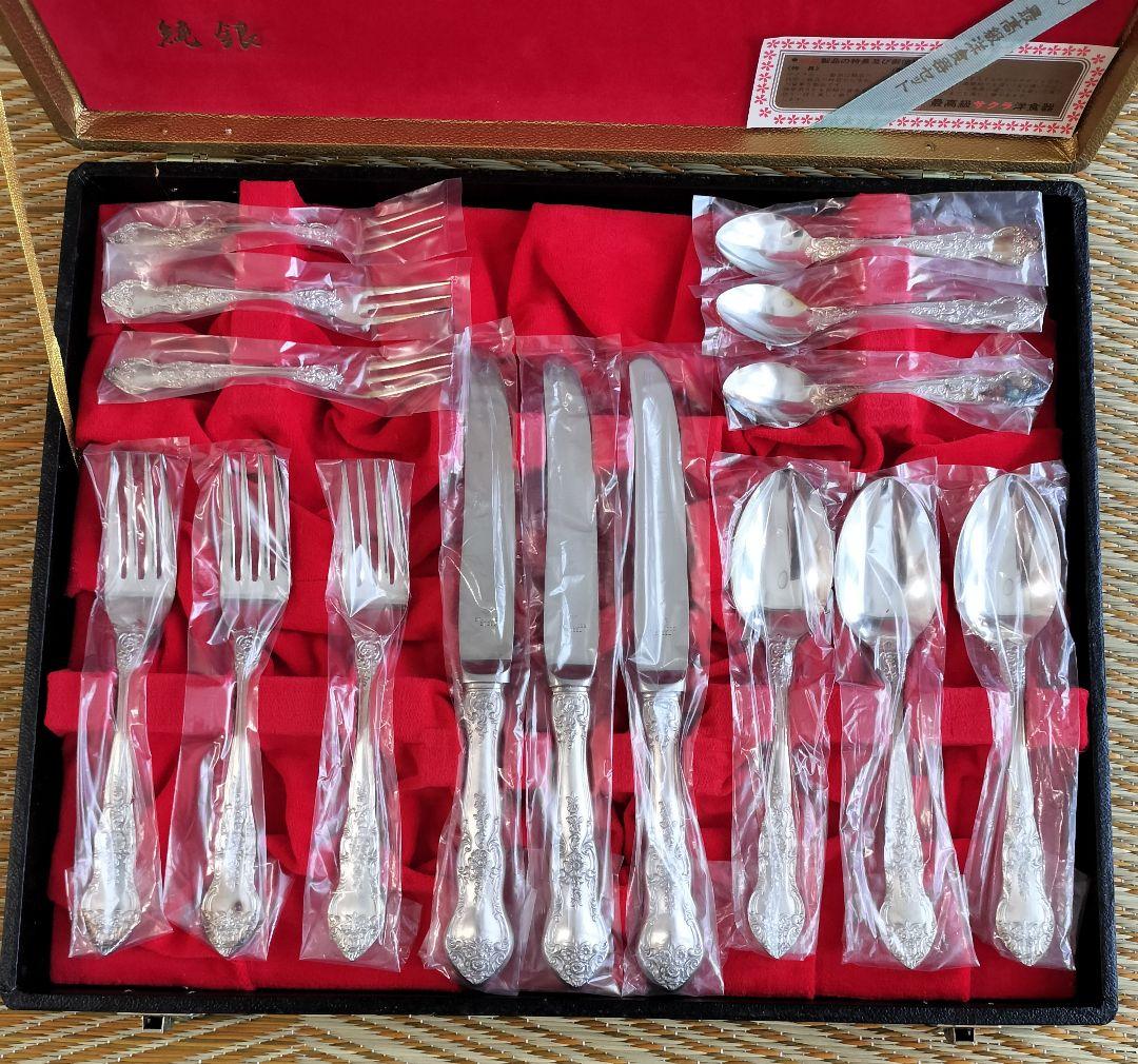 未使用 純銀 カトラリー 15点セット 日本製 燕市