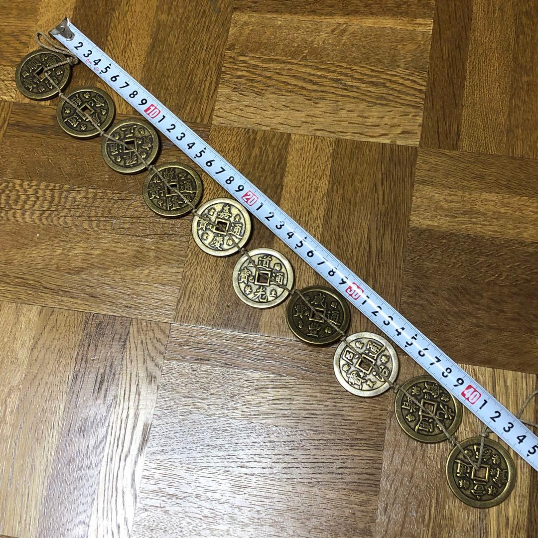 古銭幣　大型　清国　十位皇帝の十帝銅銭　穴銭　銅銭　　重さ約343.36g