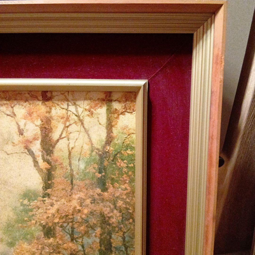 ☆画題 秋景色 ロバートウッド作 複製画 ビンテージ - メルカリ