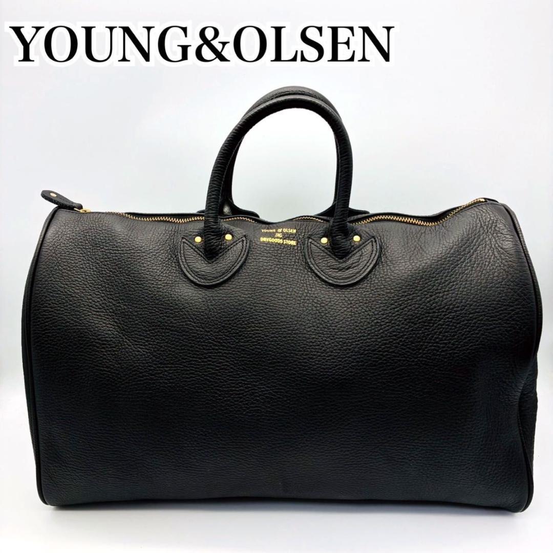 ヤングアンドオルセン ボストンバック レザー ブラック ゴールド金具 YOUNG&OLSEN The DRYGOODS STORE（ヤングアンドオルセン） ボストン