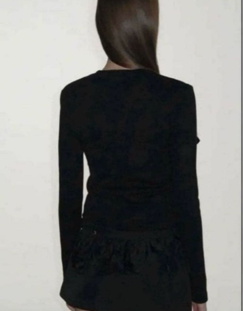 TWICEミナ着用 未開封 crank リボンニットカーディガン 黒 - メルカリ