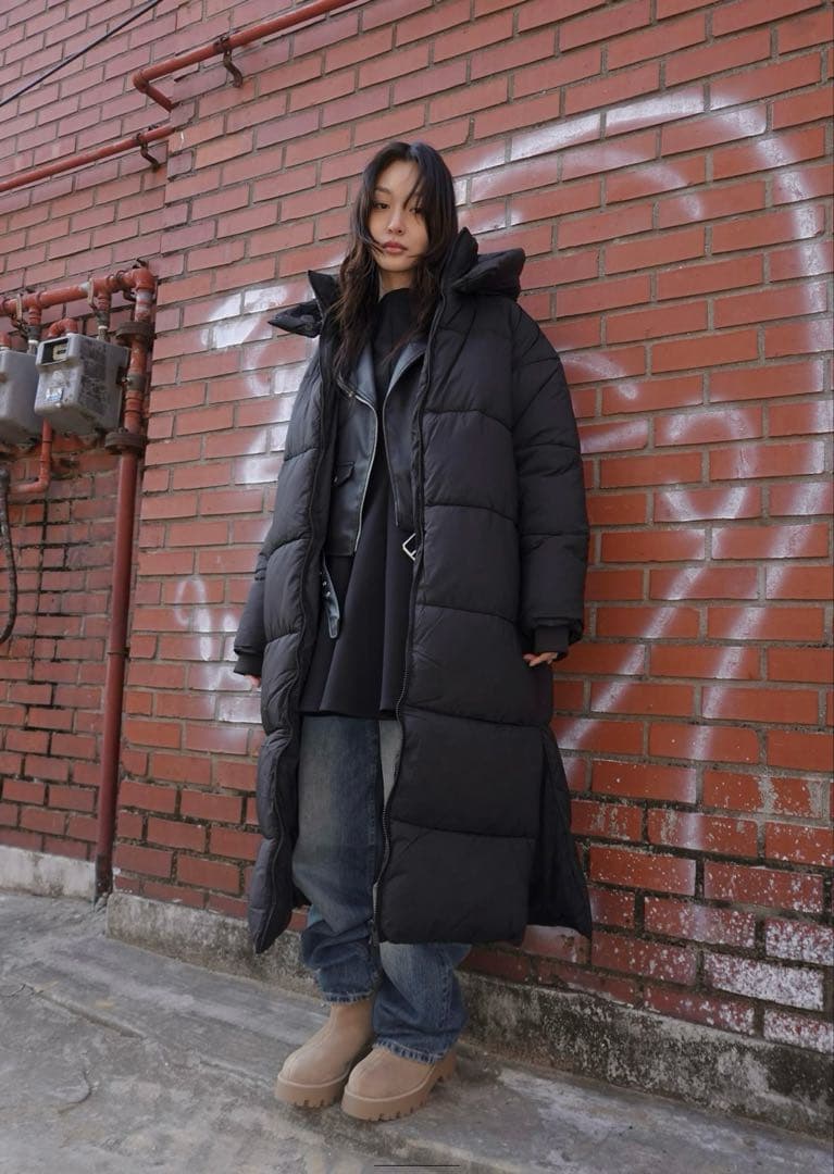 新品未使用】 ZARA ロング丈 ベンチコート ロングダウン ダウンコート