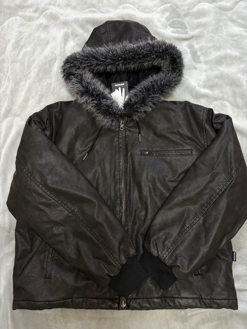 WISH FOR EVER 2WAY フードブルゾン M ブラック