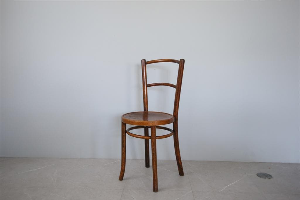 フランスアンティーク木製ベントウッドチェア/ダイニングイス(84-255-5)