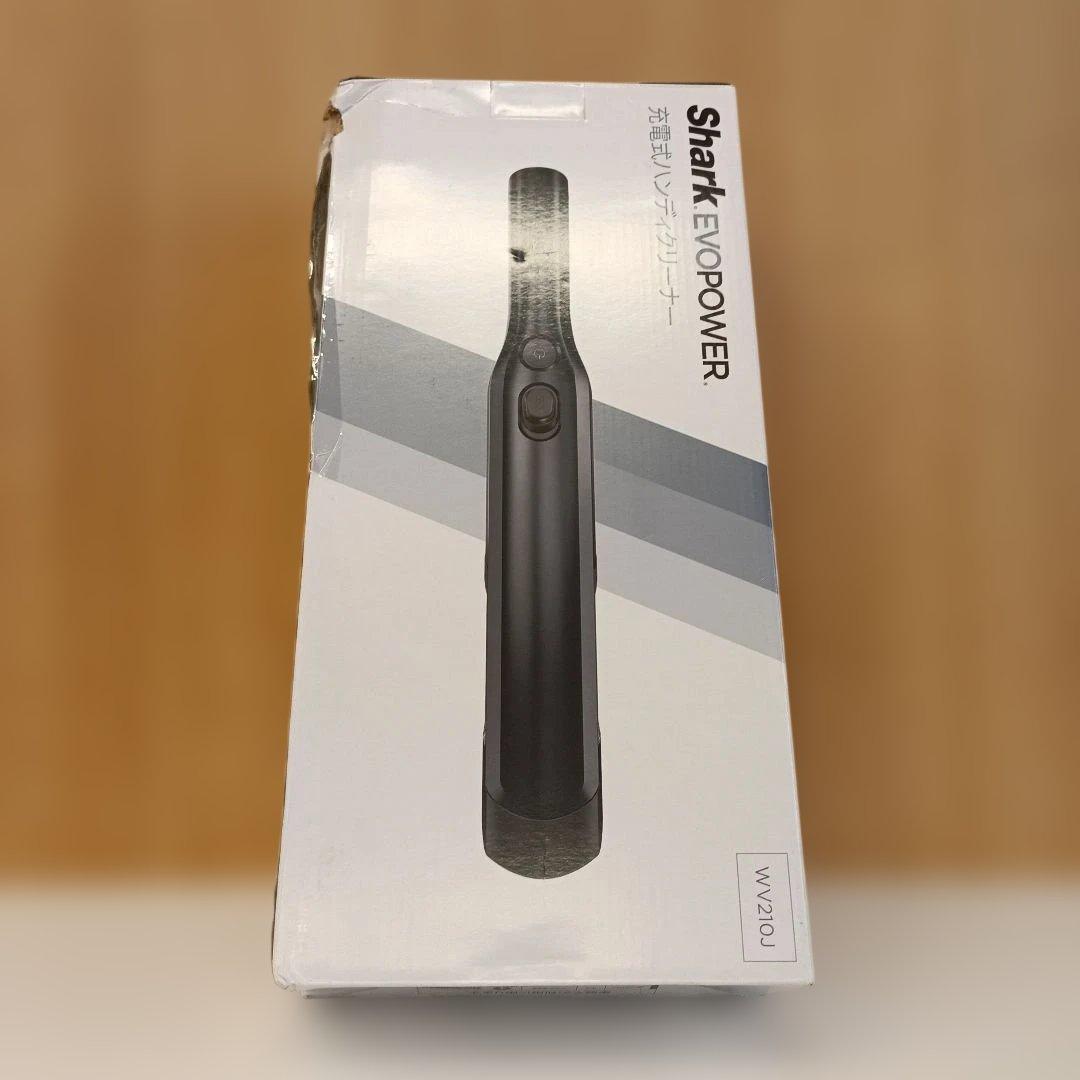 ①SHARK充電式ハンディクリーナー未使用ですが箱にダメージ有り Shark EVOPOWER DX 充電式ハンディクリーナー WV517J|WV517J|ハンディ