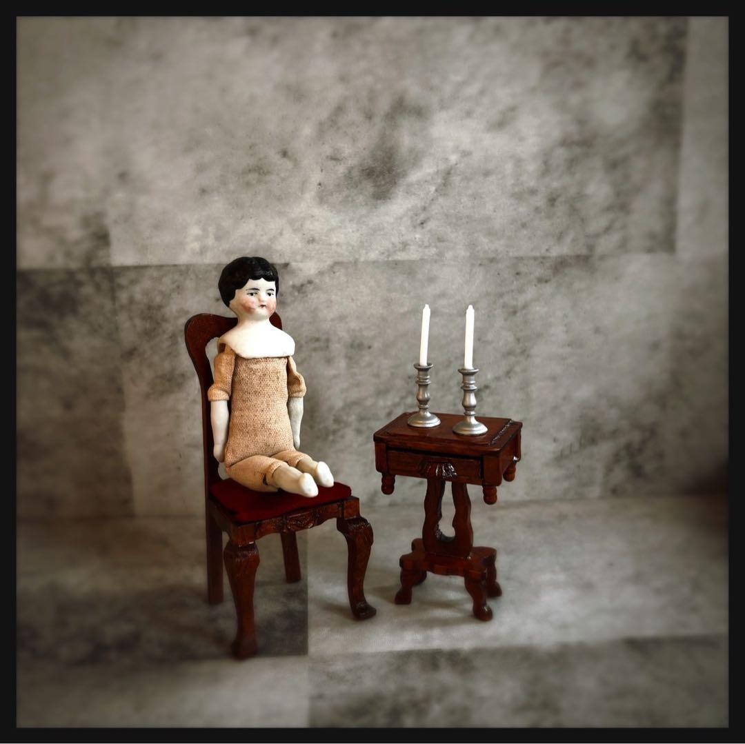 アンティーク 小さなチャイナヘッドドール　 ビスクドール 小さなチャイナヘッドドール ドイツ（割れ補修あり） | doll antiquus