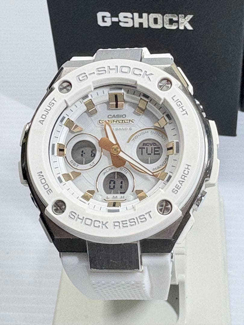 箱付・バンド新品❗️CASIO・G-STEEL・GST-W300・電波ソーラー