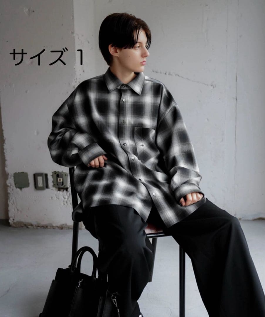 【CTHY＋no.】 OVERSIZE OMBRE CHECK SHIRTS
