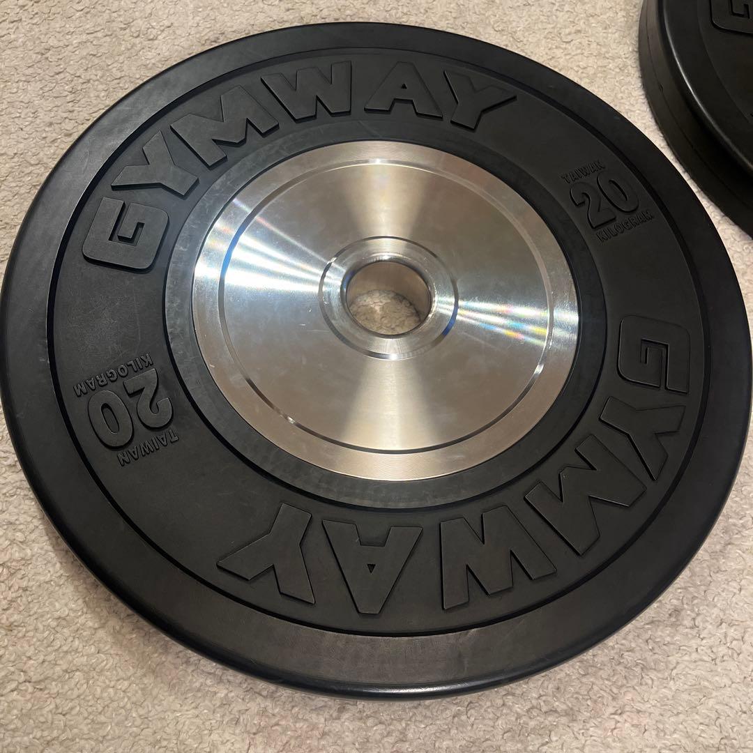 【まえ】 GYMWAY 20kg薄型トレーニングバンパープレート①