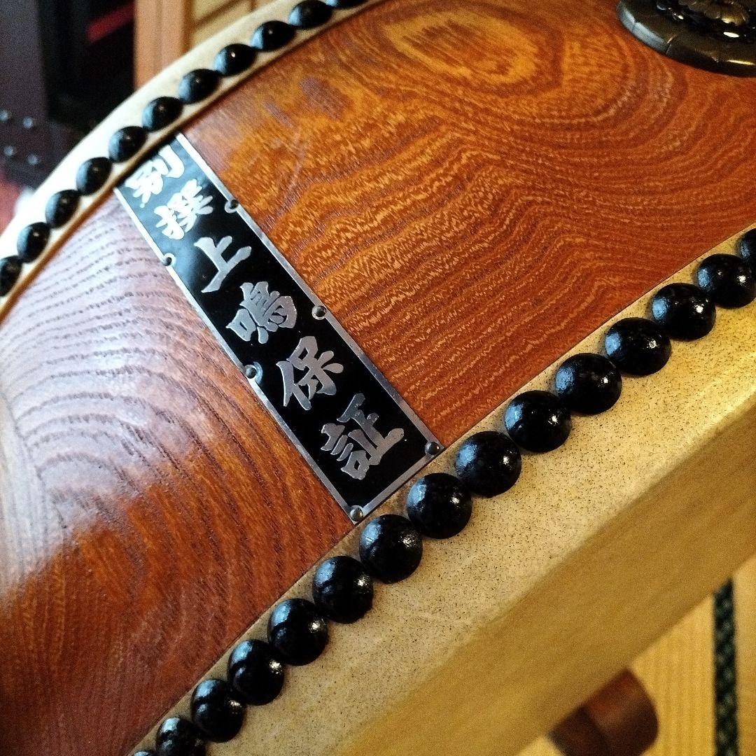 和太鼓　平胴太鼓　鳥居台付き　1.5尺 約45cm 中古良品