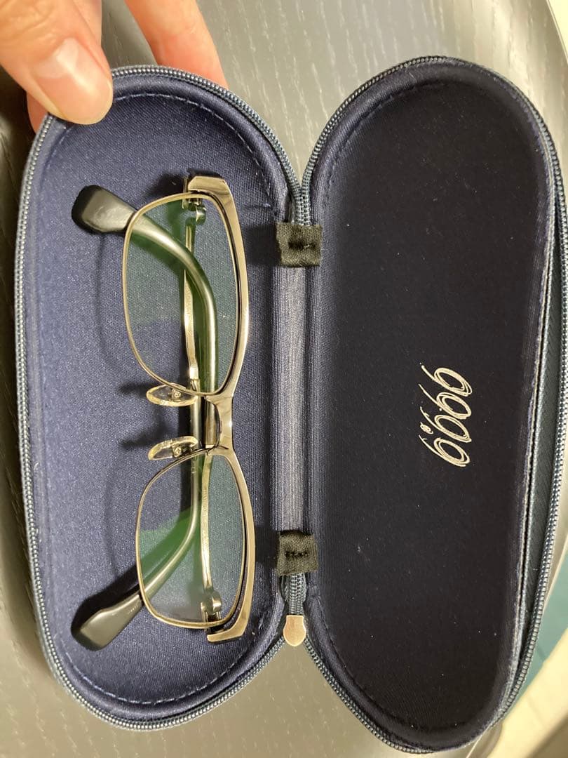 [ケー]9999 S-120T ガンメタ メガネ(度あり)