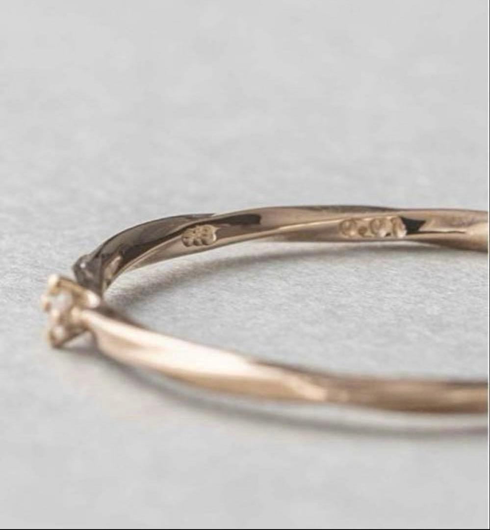 ete K10 ピンクゴールド ツイストダイヤモンド リング 15号 - メルカリ