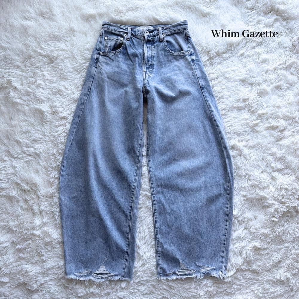ウィムガゼット　ラインカーブデニム　DENIM　ブルー　36