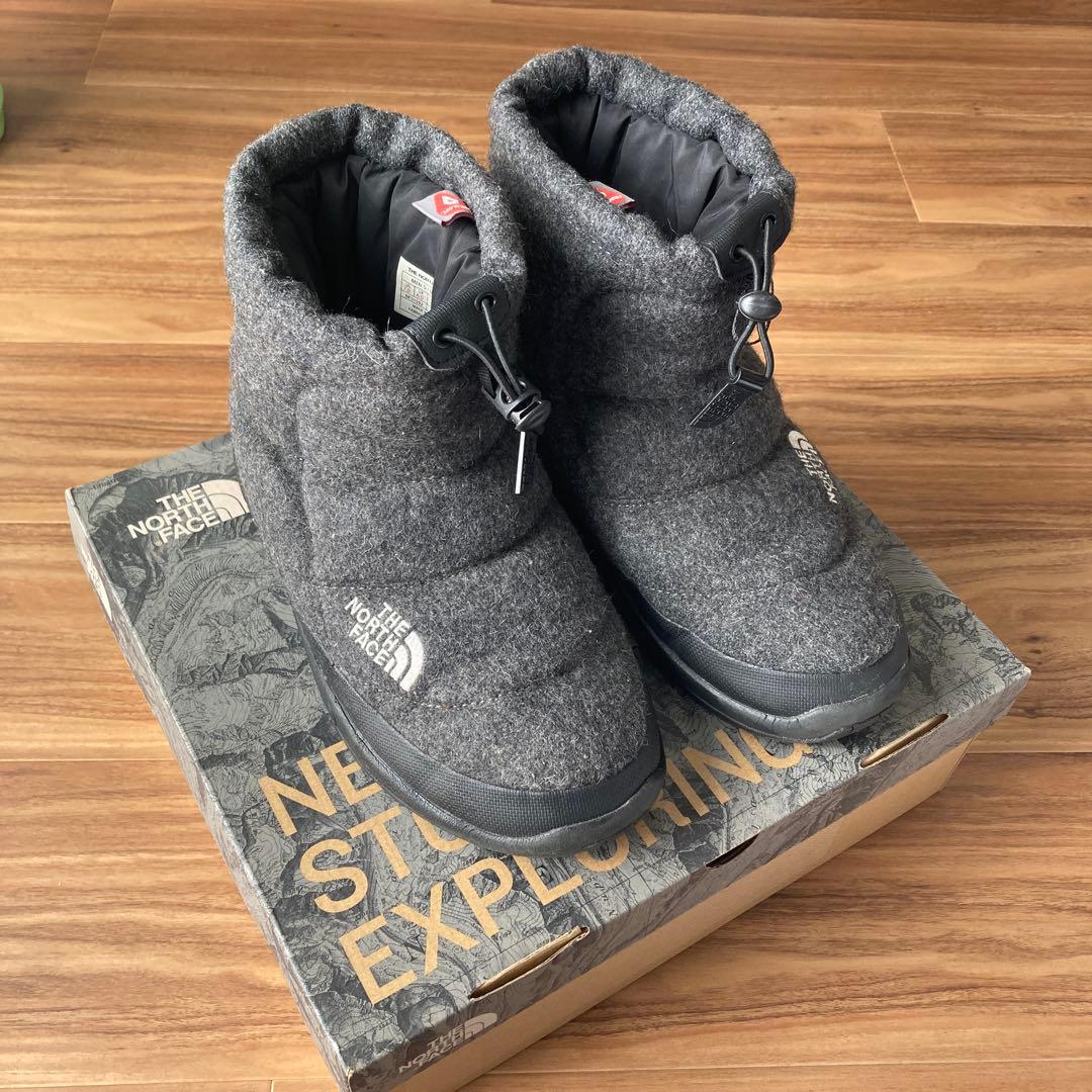 ザノースフェイス ヌプシ ブーティ ウール ショート　ミックスグレー　25.0