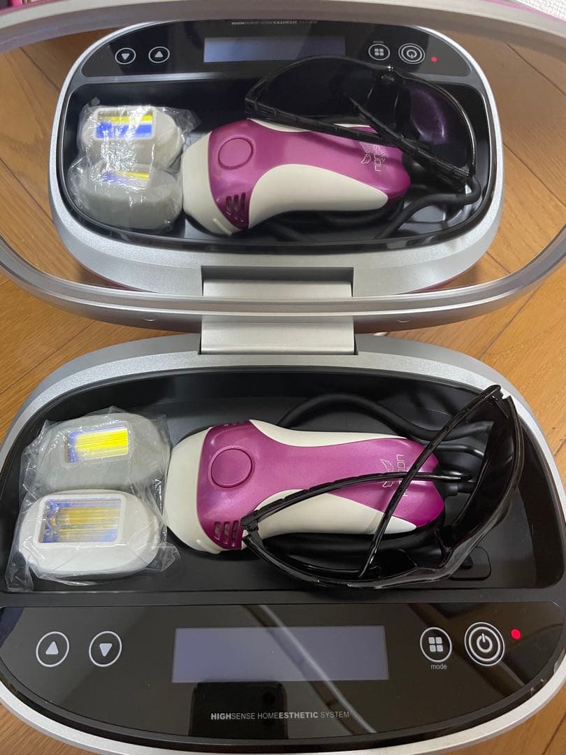 ケノン脱毛器 Ver6.2 ピンク カートリッジ3個 サングラス付き - メルカリ