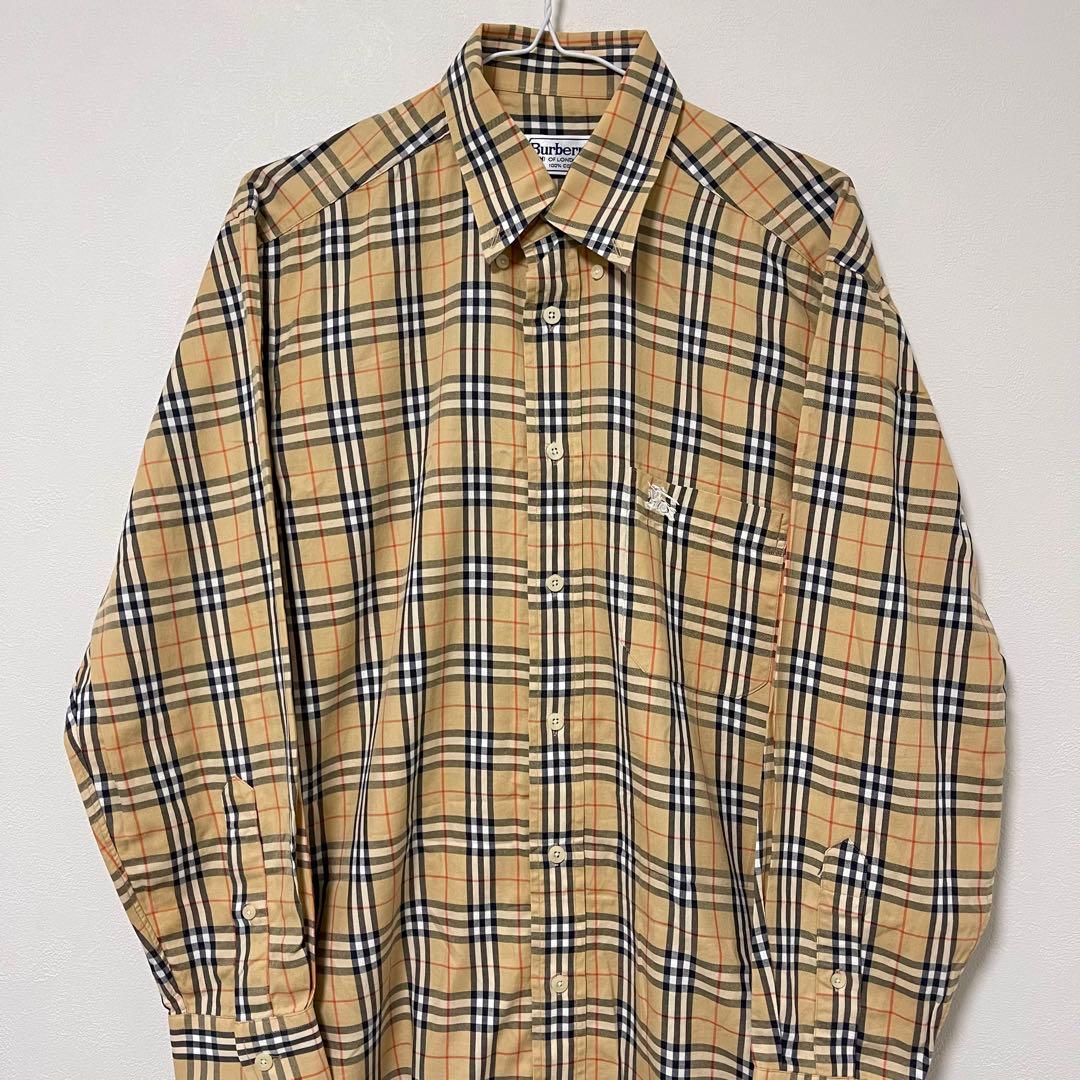 美品　Burberry チェック柄 長袖シャツ