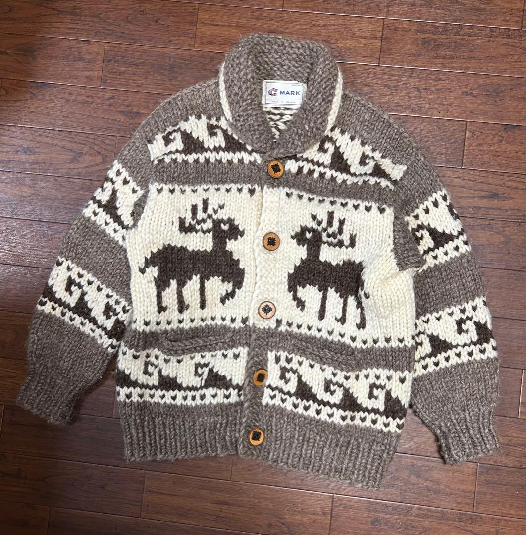 C MARK トナカイ柄 カウチン ニット カーディガン - メルカリ