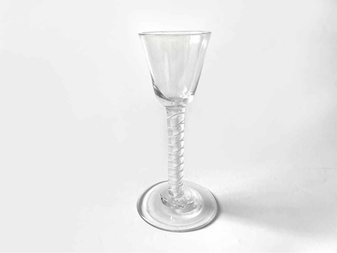 エアーツイストグラス　イギリス　エアーツイストステムグラス オペークツイスト