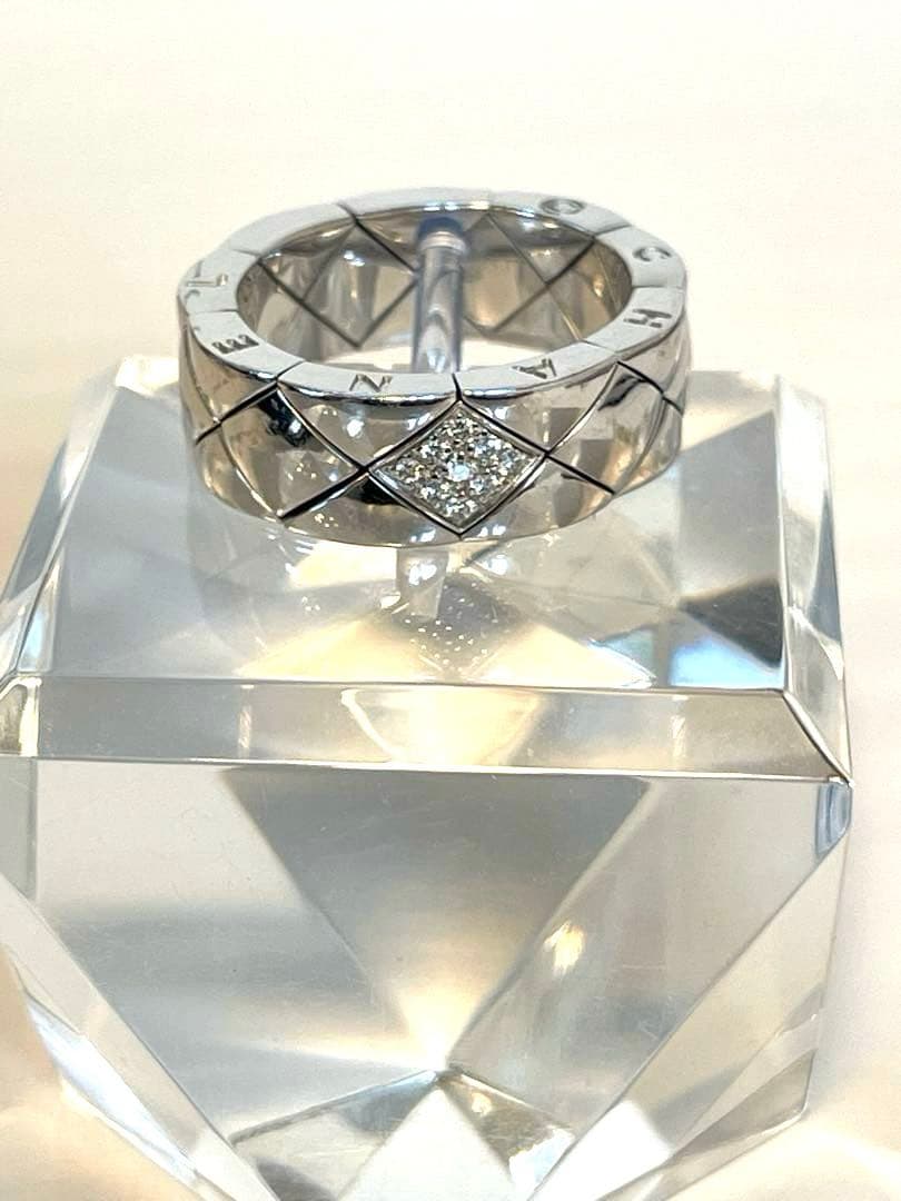 希少15号 CHANEL K18WG ダイヤ マトラッセリング