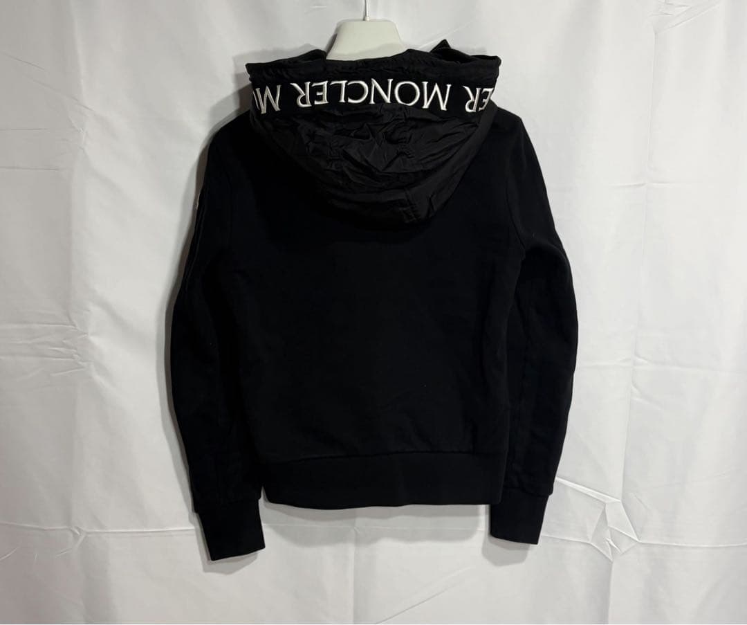 極美品］モンクレール ダブルフード パーカー ブラック XS - メルカリ
