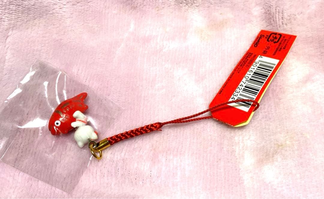 ハローキティ 東京さんりお屋限定 えんぎもの 魚乗りキティ 鯛 根付け