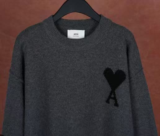 新品】AMI PARIS グレー セーター ハート刺繍 - メルカリ