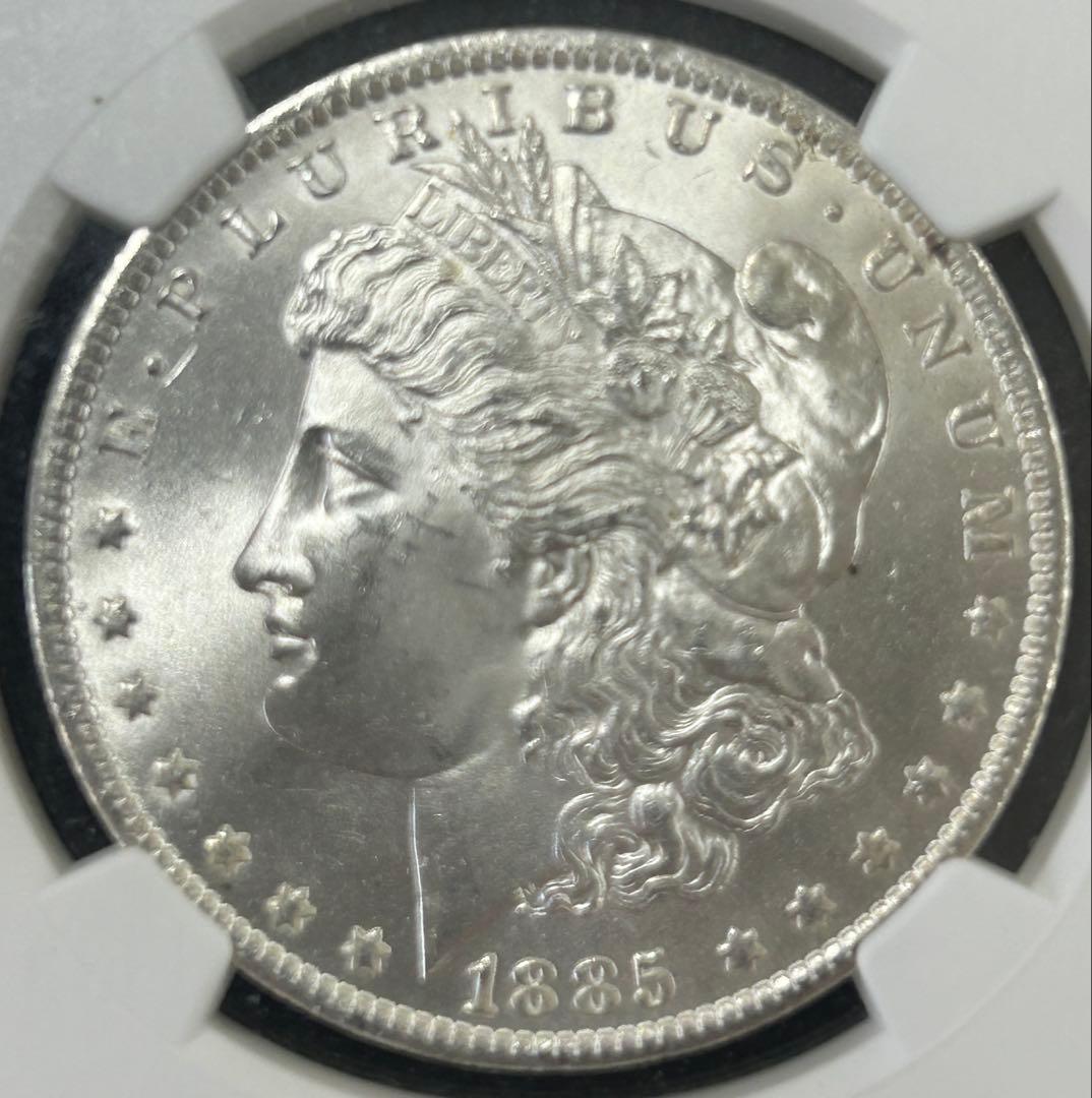 1885 O $1 モルガンダラー NGC MS66 アメリカ銀貨 高鑑定 - メルカリ