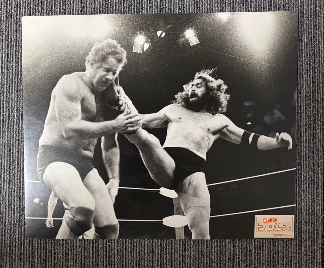 セットでお得】スタンハンセン&ブルーザーブロディ写真パネル発泡樹脂