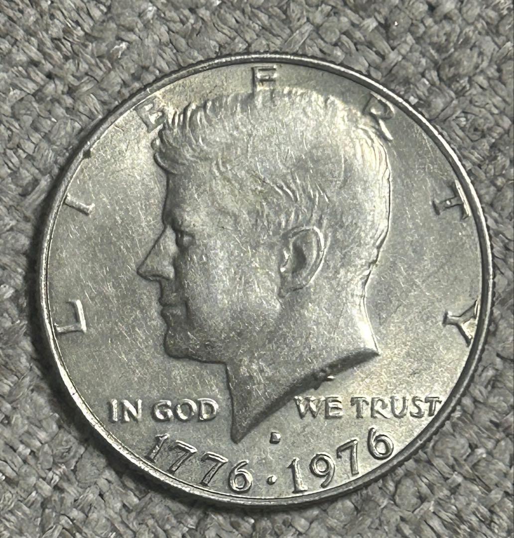 アメリカ銀貨 ケネディ 50セント 1776〜1976年 ハーフダラー UNC