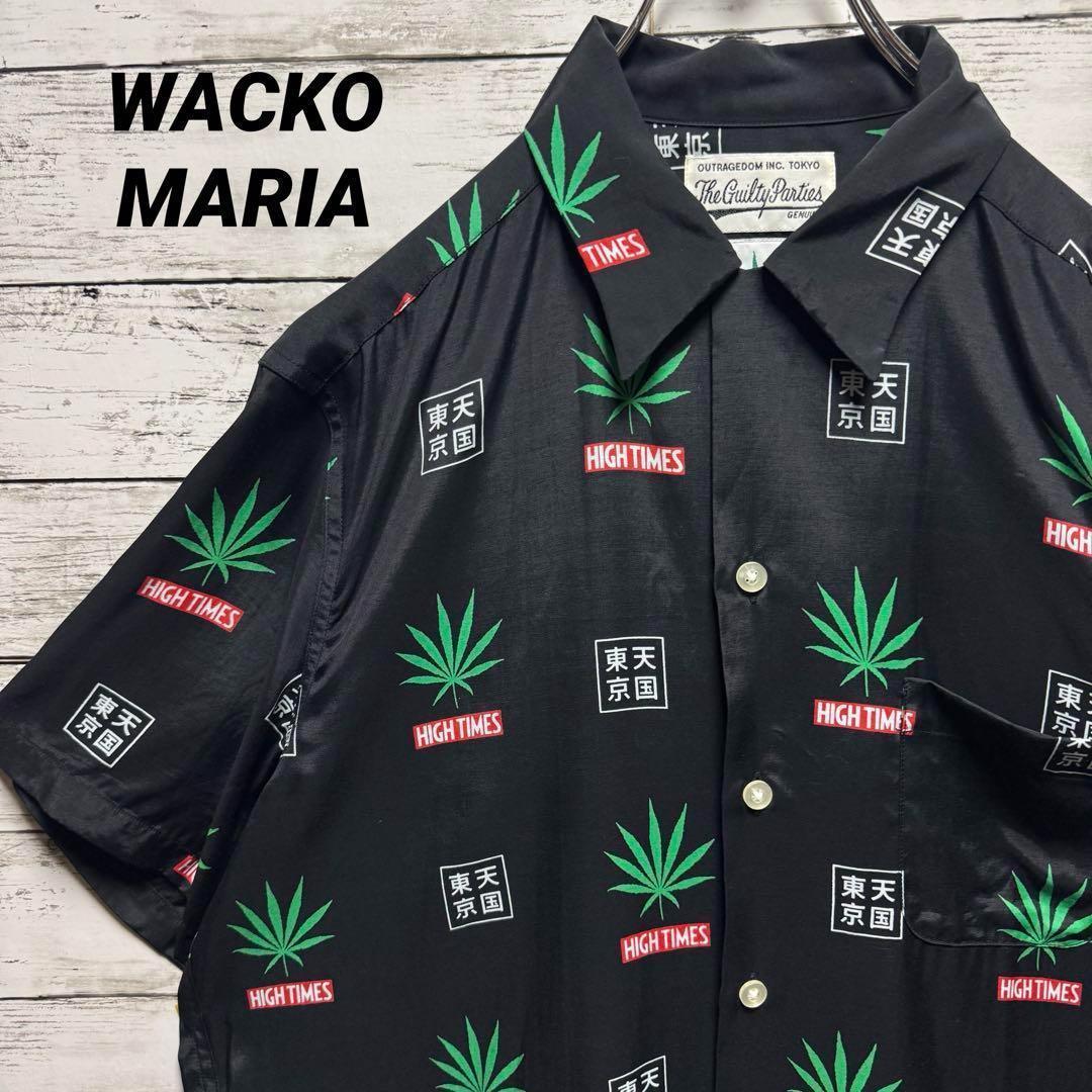 a682【美品】ワコマリア ハイタイムス 天国東京 人気色 アロハシャツ