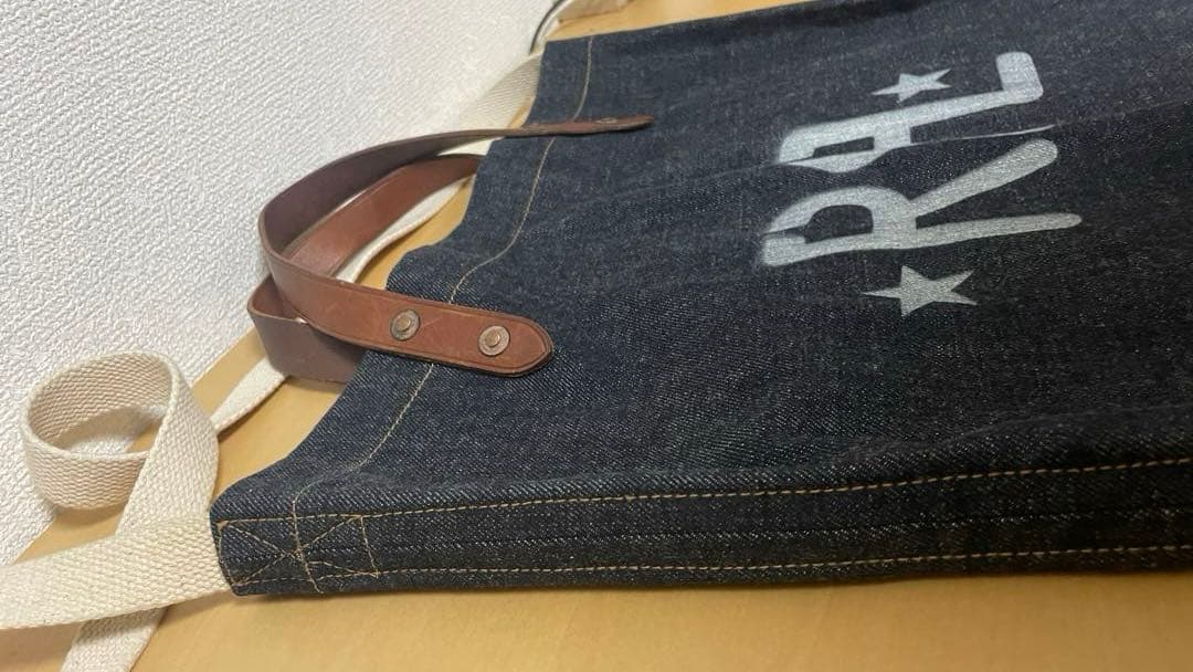 大幅値下げ】希少】RRL ダークブルーデニムトートバッグ - メルカリ