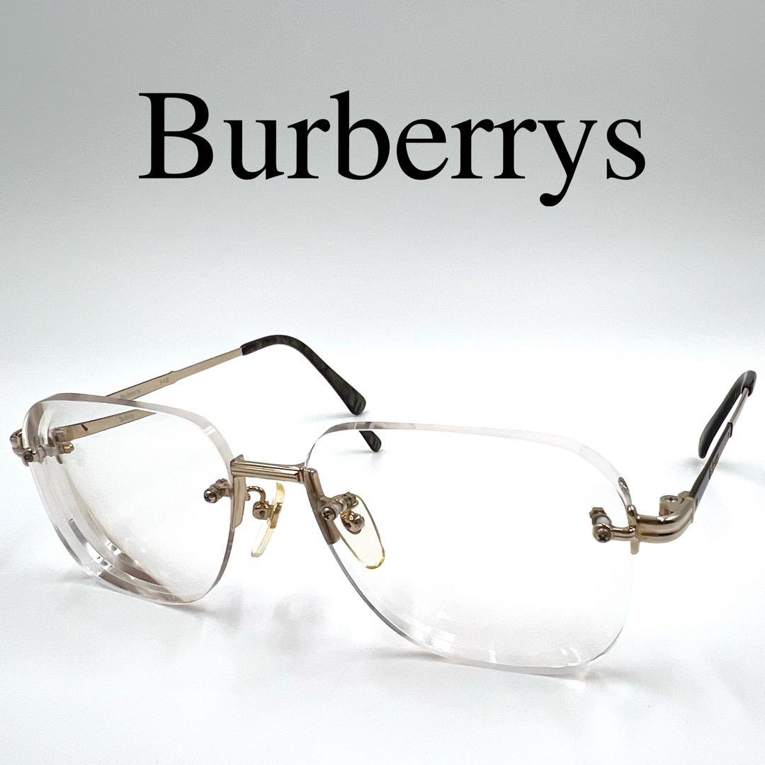 BURBERRY バーバリー メガネ 度入り 342 サイドロゴ リムレス - メルカリ