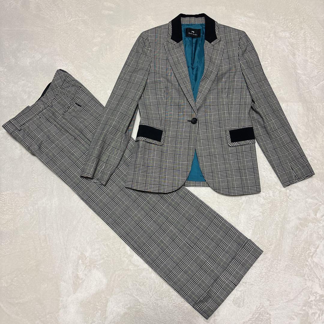 ピーエスポールスミス　セットアップ　チェック　グレー系　38　Mサイズ