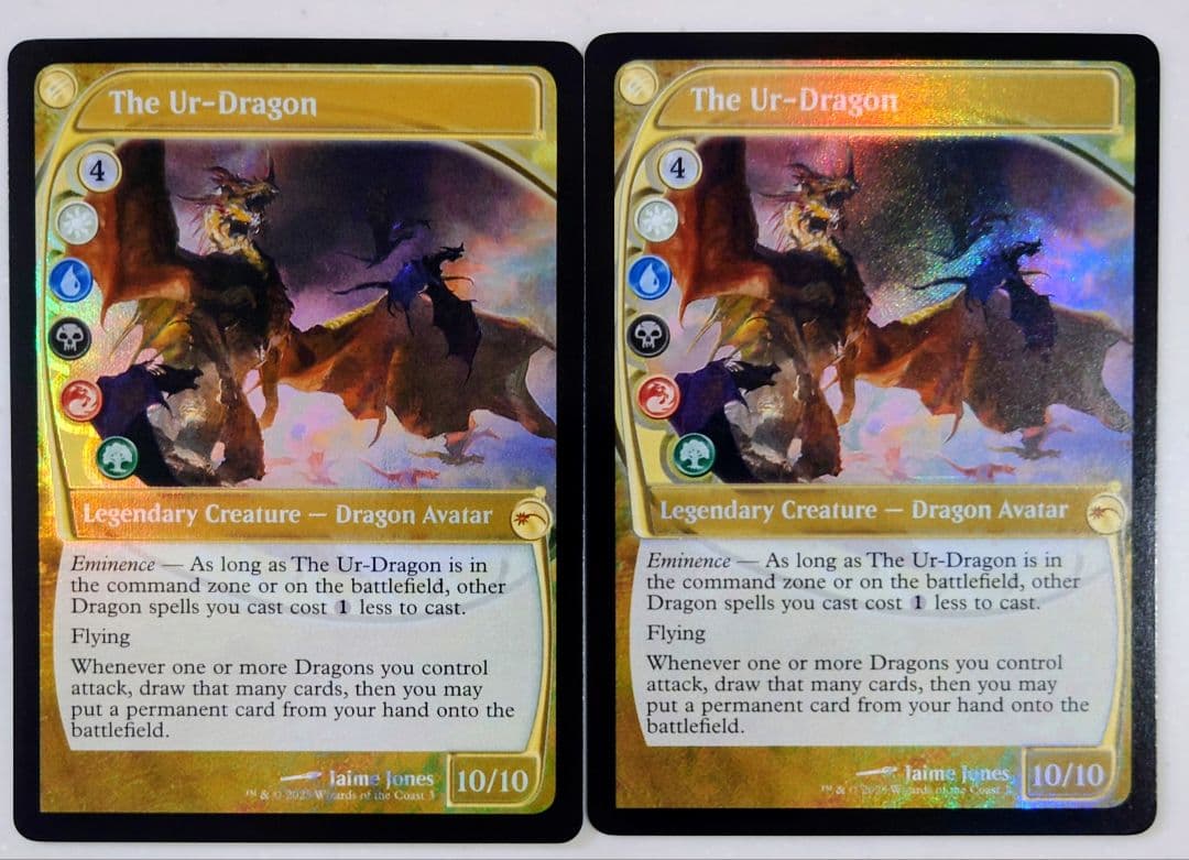 MTG　始祖ドラゴン　The Ur-Dragon Foil プロモ　2枚セット