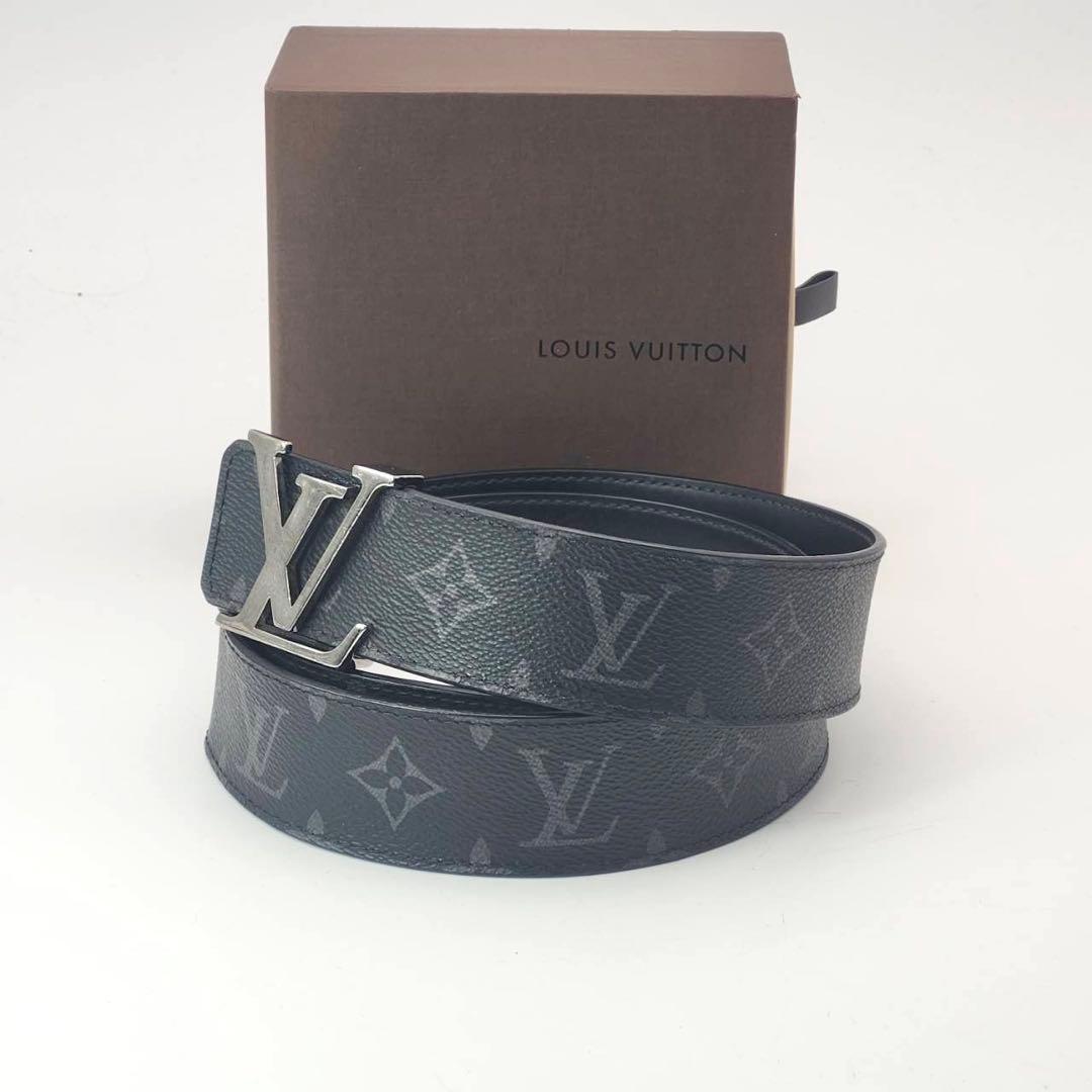 ルイヴィトン サンチュール モノグラム　ブラック　LVイニシャル　ベルト　付属品