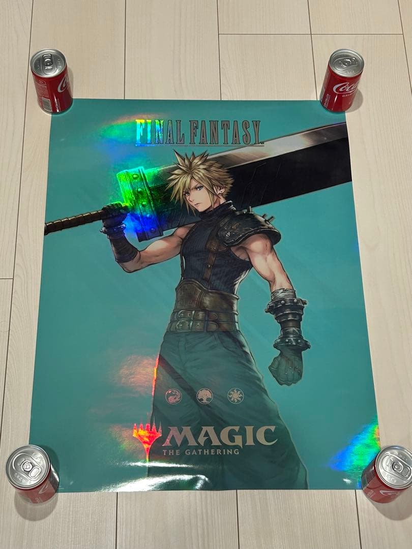 MTG クラウド ファイナルファンタジー ポスター キラ ホロ【未使用新品】 482)□拡張アート□《星の勇者、クラウド/Cloud, Planet's Champion