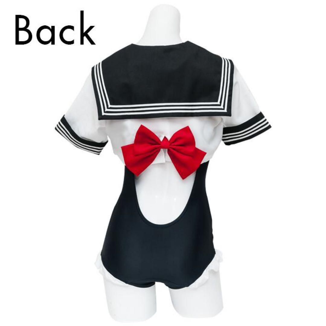 【コスプレ】口枷屋モイラ スクールフィクション セーラー水着 マイクロリボン