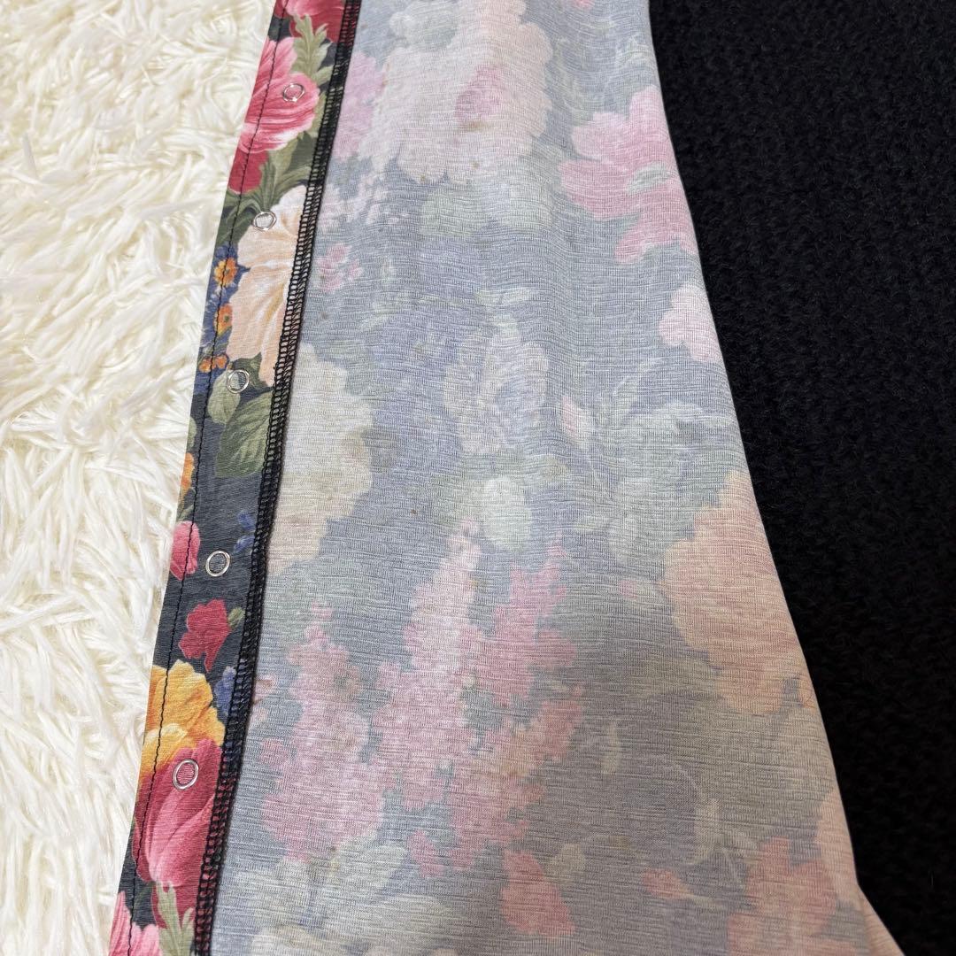 トリココムデギャルソンAD2013 花柄 切替え モヘア ニットシャツ S