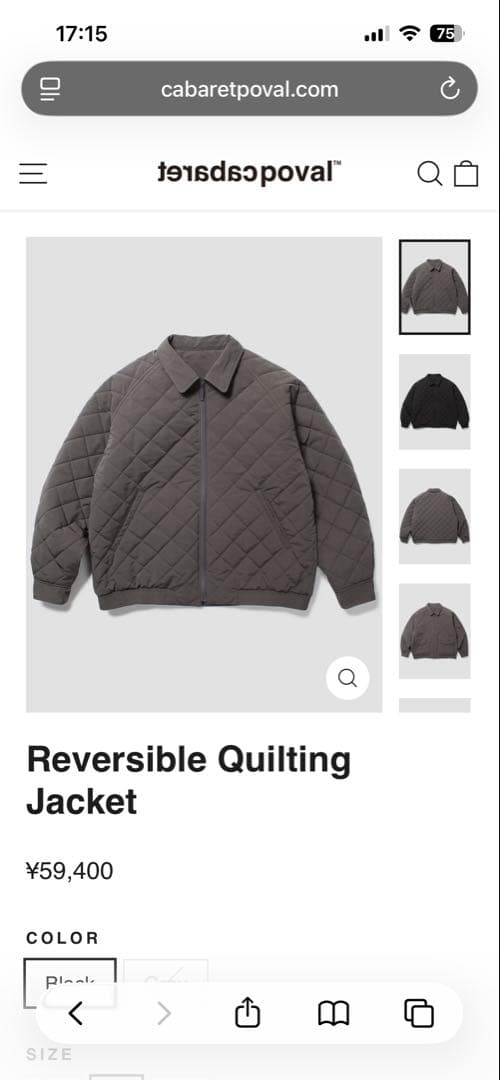 ジャケット・アウター CABARET POVAL Reversible Quilting Jacket