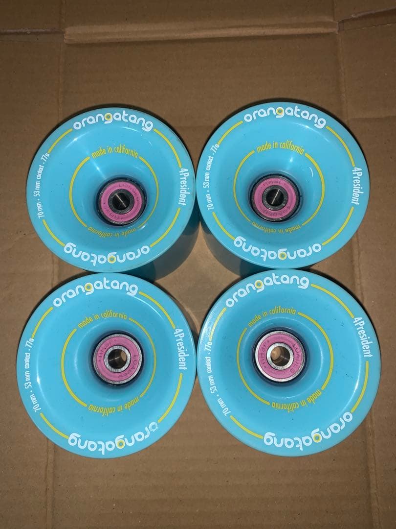orangatangウィール70mm ローデッドビルトインベアリング4個セット