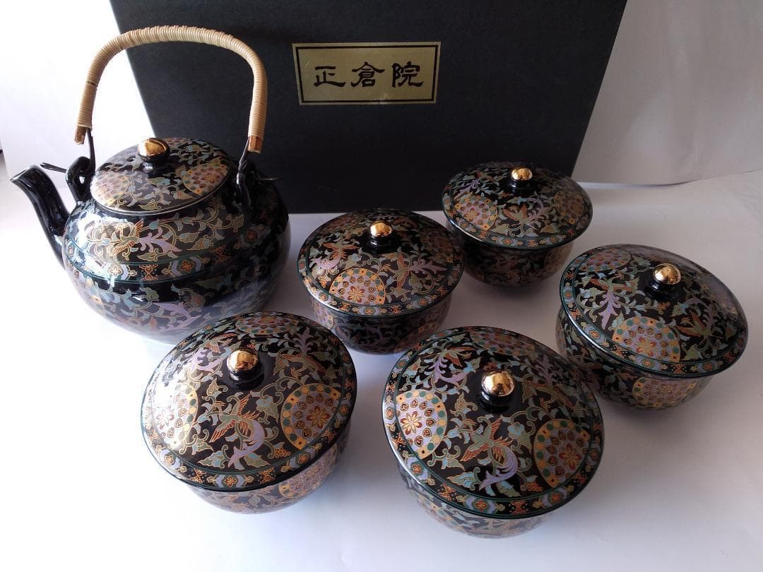 青藍窯 セラミック藍 正倉院 瑞鳥 汲出茶器 6点セット 新品 未使用 です。 Amazon.co.jp: 青藍窯 セラミック藍 正倉院 瑞鳥 汲出茶器 6点セット