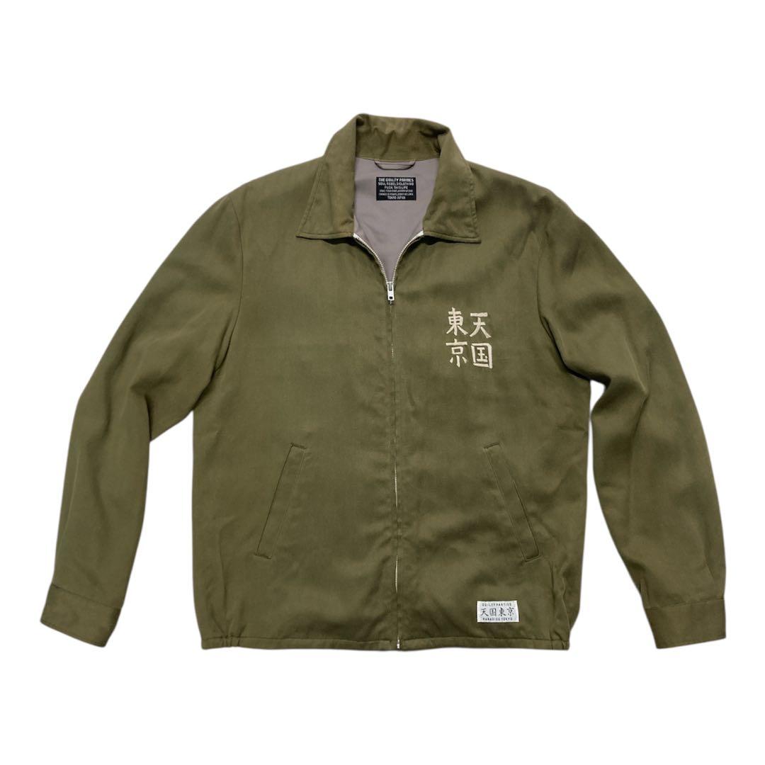 WACKO MARIA天国東京　虎刺繍スカジャンオリーブグリーン　日本製L