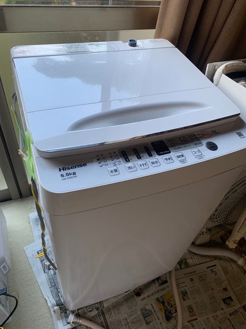 【現地渡し限定】5.5kg 全自動洗濯機 ハイセンス　HW-55E2W