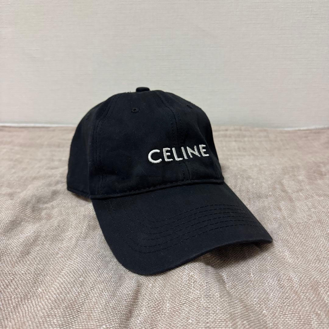 CELINE セリーヌ ベースボールキャップ 金色金具